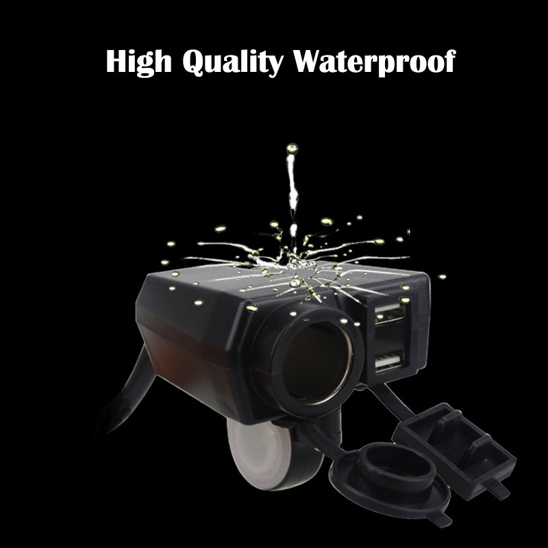 Αξεσουάρ μοτοσυκλέτας Αναπτήρας Πρίζα 5V 4.2A Διπλός φορτιστής USB 12V-24V για Μοτοσικλέτα