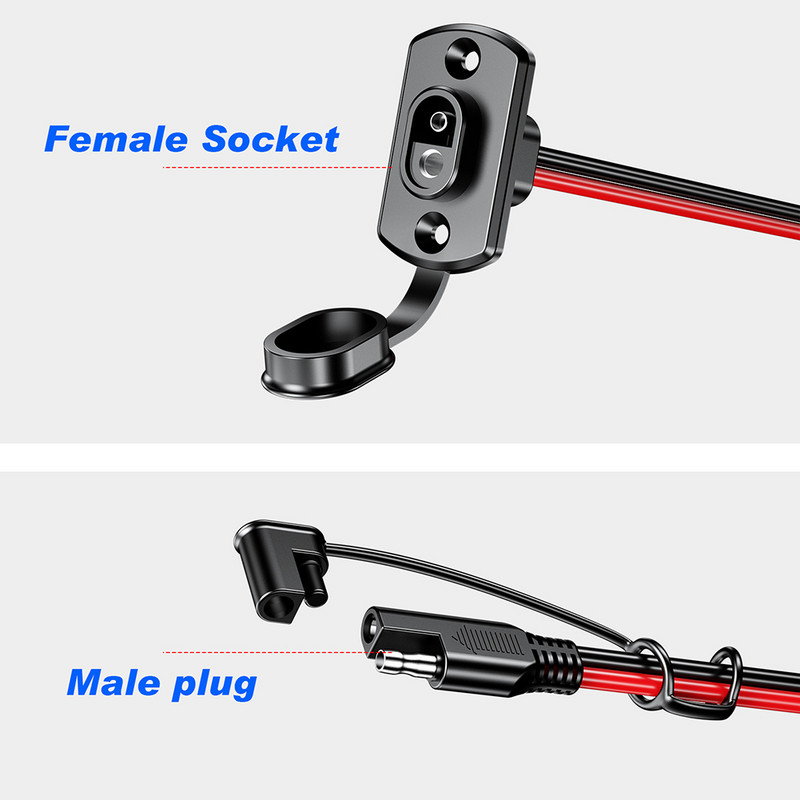 Cablu SAE 1/2PC 12AWG 30cm Deconectare rapidă Cablu prelungitor panou auto impermeabil pentru panouri solare Baterie de vehicul