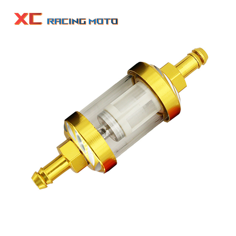 7mm CNC κράμα αλουμινίου γυαλί μοτοσικλέτας καυσίμου καυσίμου βενζίνης Φίλτρο μοτοσικλέτας για ATV KTM Honda Kawasaki YAMAHA SUZUKI