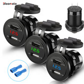 12V/24V mootorratta USB-laadija 4,2A kahekordne USB sigarisüütaja mootorrattalaadija sigaretisüütaja pesa auto mootorrattale