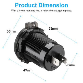 12V/24V USB зарядно за мотоциклет 4.2A двойна USB запалка за мотоциклет Зарядно устройство за запалка Гнездо за автомобил мотоциклет