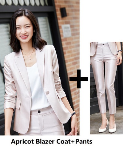 Modele de uniforme formale Costume cu pantaloni pentru doamne Imbracaminte de lucru profesionale de toamna iarna Seturi de blaze de afaceri din tesatura de inalta calitate