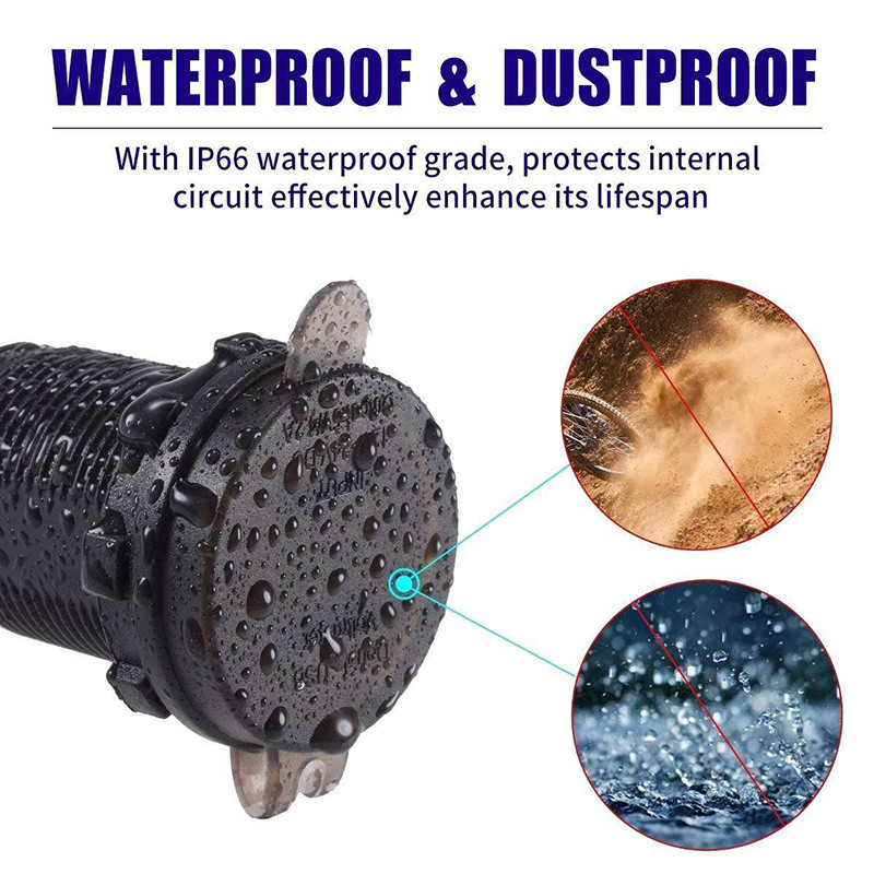 Διπλή θύρα USB 12V/24V Αδιάβροχος φορτιστής μοτοσυκλέτας μοτοσυκλέτας 5V 2.1A τροφοδοτικό τροφοδοτικό προσαρμογέα για κινητό τηλέφωνο