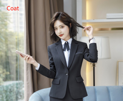 Femei Business Pantaloni 2 piese Primăvară Toamnă Blazer Set Costume cu pantaloni negri Office Lady Work Formal Jacket Costum Femei Oversize 5XL
