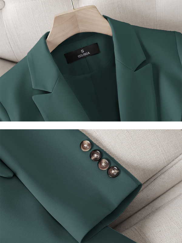 Μπεζ μαύρο χακί γυναικείο παντελόνι επίσημο σετ 2 τεμαχίων Γυναικείο επαγγελματικό φόρεμα γραφείου Μπλέιζερ και παντελόνι για το χειμερινό φθινόπωρο