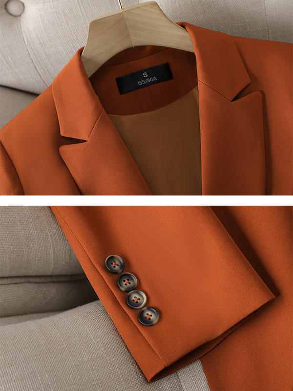 Μπεζ μαύρο χακί γυναικείο παντελόνι επίσημο σετ 2 τεμαχίων Γυναικείο επαγγελματικό φόρεμα γραφείου Μπλέιζερ και παντελόνι για το χειμερινό φθινόπωρο