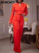 Divdaļīgi sieviešu bikšu komplekti ar vienrindu žaketi un platas bikses ar augstu vidukli