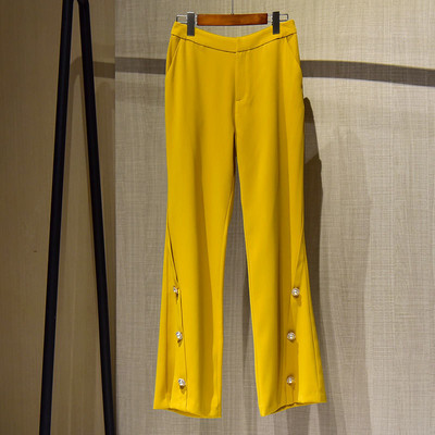 Naiste vabaaja ühevärviline pikkade varrukatega reväär Kaelusega bleiser Kevad-sügis kontoris Daami tänavarõivad või pikad püksid, mood temperament