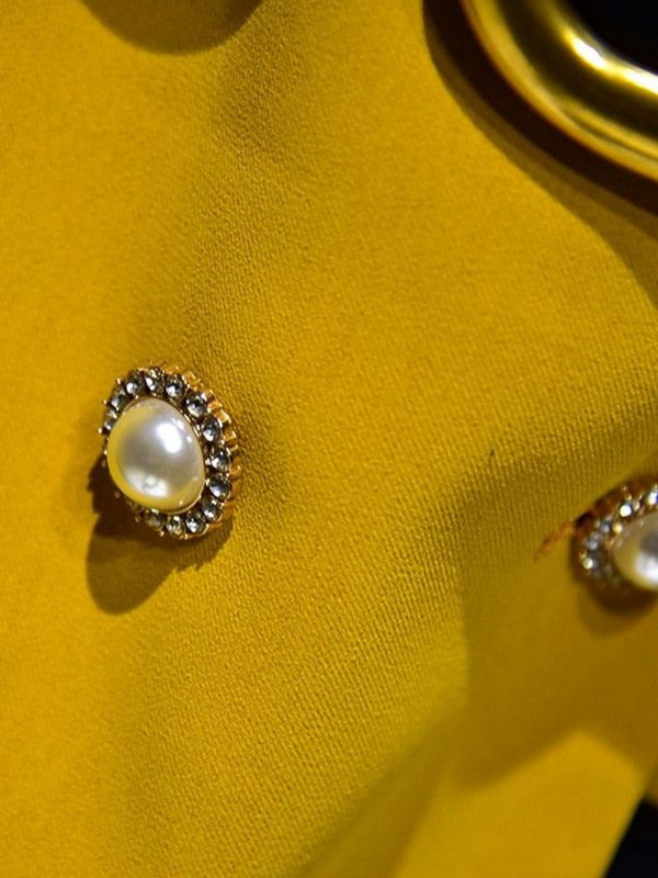 Naiste vabaaja ühevärviline pikkade varrukatega reväär Kaelusega bleiser Kevad-sügis kontoris Daami tänavarõivad või pikad püksid, mood temperament