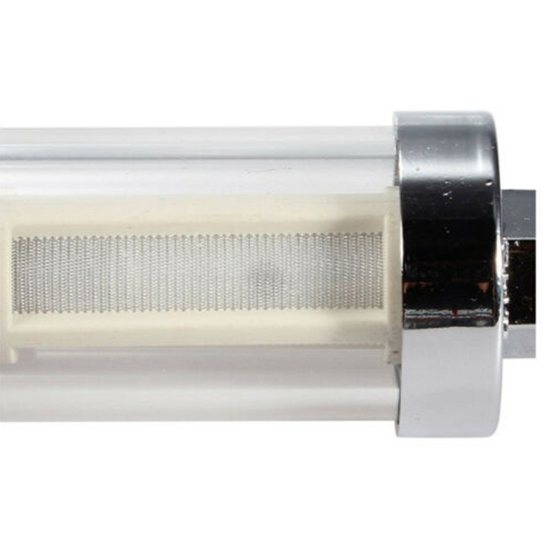 Filtru de combustibil în linie Accesoriu practic Benzină Auto Benzină Transparentă Instalare ușoară Dispozitiv de curățare a uleiului lavabil Motocicletă Metal