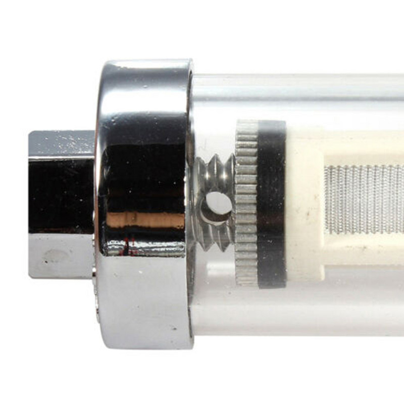 Filtru de combustibil în linie Accesoriu practic Benzină Auto Benzină Transparentă Instalare ușoară Dispozitiv de curățare a uleiului lavabil Motocicletă Metal