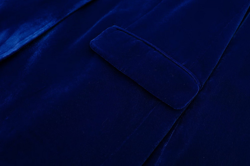 Blazer de catifea pentru femei, toamnă și iarnă 2022, la modă ocazională, cu rever cu mânecă lungă, jachetă solidă cu buzunar + pantaloni tuburi lați