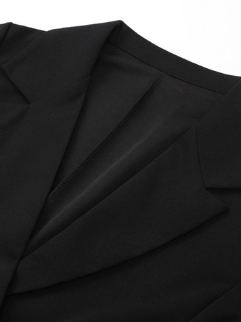 Φτερό Γυναικείο κοστούμι σακάκι παντελόνι μόδας με χαλαρή τσέπη με κουμπιά Κομψό μακρυμάνικο γυναικείο σετ 2 τεμαχίων άνοιξη 2023 Γυναικεία στολή γραφείου