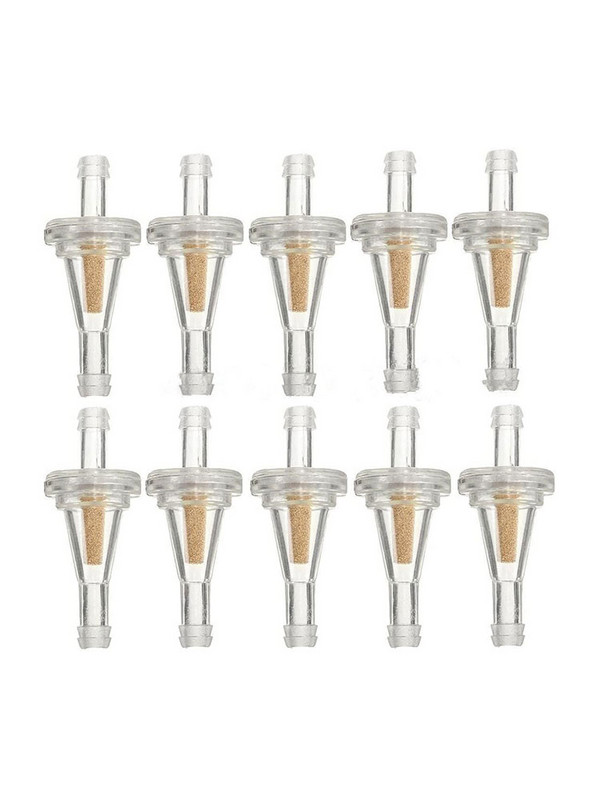 Universal 10Pcs/Set Φίλτρο καυσίμου μοτοσικλέτας Κινητήρας μοτοσικλέτας Inline Carb Φίλτρο αερίου καυσίμου βενζίνης μοτοσικλέτας Φίλτρα λαδιού κινητήρα