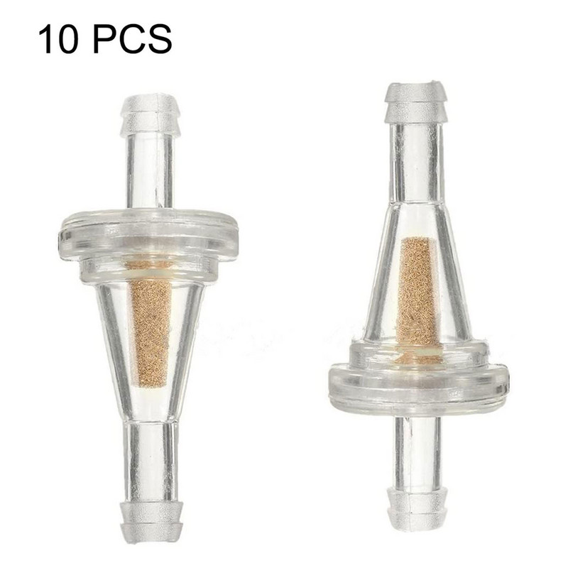 Universal 10Pcs/Set Φίλτρο καυσίμου μοτοσικλέτας Κινητήρας μοτοσικλέτας Inline Carb Φίλτρο αερίου καυσίμου βενζίνης μοτοσικλέτας Φίλτρα λαδιού κινητήρα