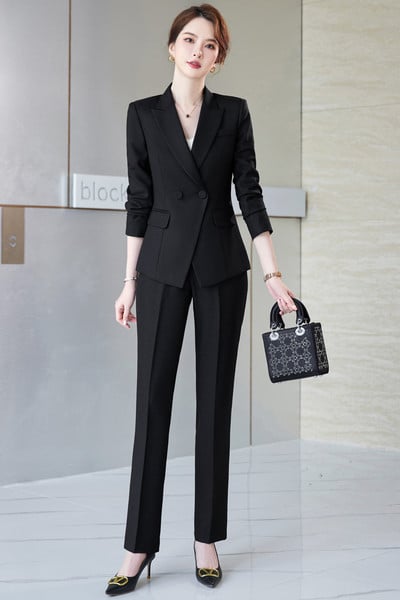 Naviu 2022 Winter Two Pieces Σετ Γυναικείο Παντελόνι Κοστούμι μακρυμάνικο σακάκι και παντελόνι Γυναικεία επίσημη στολή εργασίας