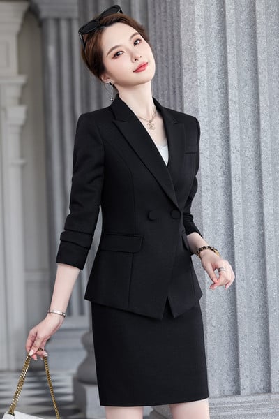 Naviu 2022 Winter Two Pieces Σετ Γυναικείο Παντελόνι Κοστούμι μακρυμάνικο σακάκι και παντελόνι Γυναικεία επίσημη στολή εργασίας