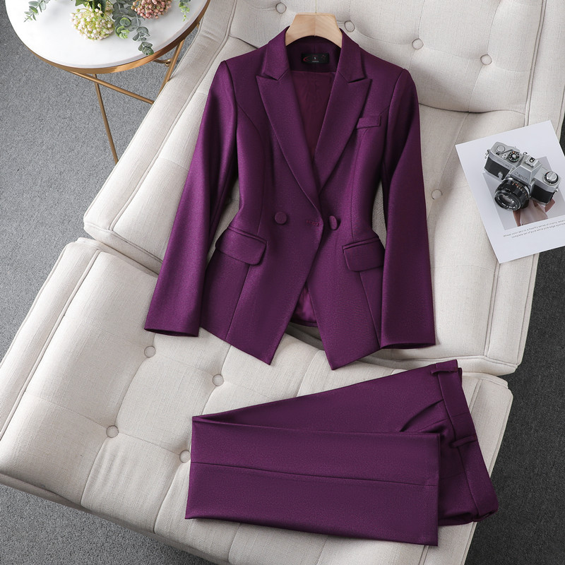 Naviu 2022 Winter Two Pieces Σετ Γυναικείο Παντελόνι Κοστούμι μακρυμάνικο σακάκι και παντελόνι Γυναικεία επίσημη στολή εργασίας