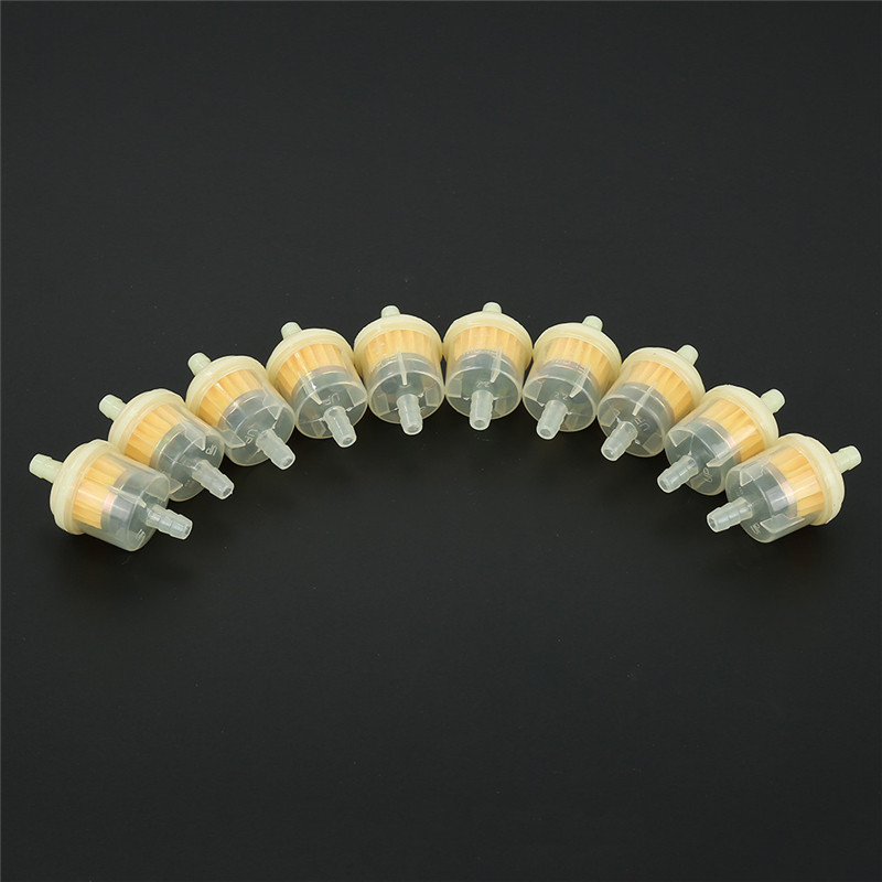 10 tk uue mootoriga reas süsivesikute auto mustuse bike õli bensiini vedelkütuse filter rolleri mootorratta mootorratta gaasi bensiini filtritele