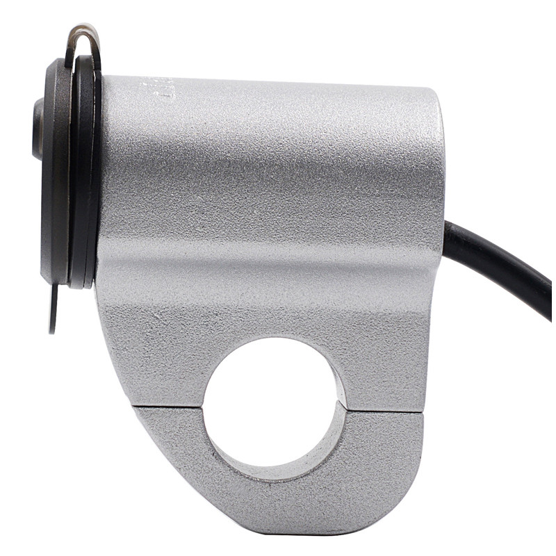 Φορτιστής USB μοτοσικλέτας Αδιάβροχος προσαρμογέας κινητού τηλεφώνου από κράμα αλουμινίου 2.4A Ψηφιακή οθόνη Διακόπτης γρήγορης φόρτισης τιμόνι 22 mm