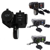 Accesorii pentru motociclete Priză pentru brichetă Putere 5V 4.2A Portabil Impermeabil Motocicletă Încărcător USB dublu 12V-24V pentru telefon