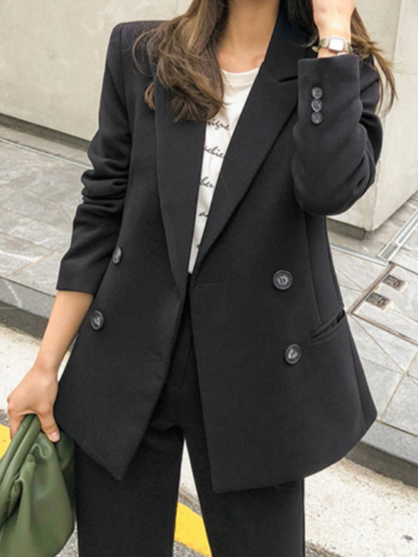 Femei, primăvară, toamnă, ocazional, blazer, pantaloni, costume, birou, doamne, afaceri, elegant, două piese, modă, îmbrăcăminte de lucru, ținute