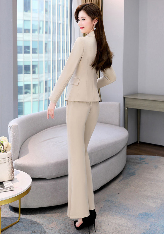 2022 Costum de modă Jachetă Seturi două piese pentru femei Blazer verde și pantaloni Set de costume 2 piese elegante ținute de toamnă toamnă