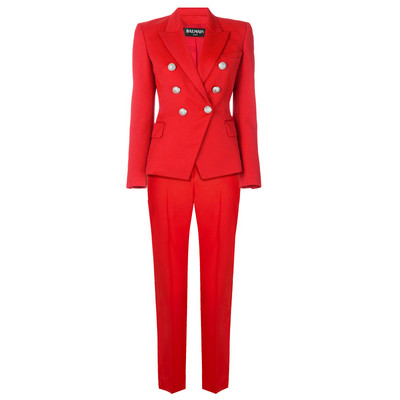 HarleyFashion 2022. Novi jesenski dizajn OL Formalna odijela s hlačama Jednobojni blejzer Uske hlače Odjevna kombinacija za poslovne dame Kvalitetni dvostruki setovi