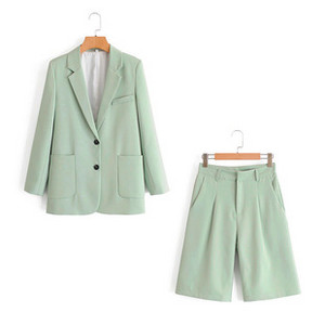 Έγχρωμο γυναικείο κοστούμι σετ Office Lady Blazer Μπουφάν και παντελόνι σετ 2 τεμαχίων Γυναικείο 2022 Άνοιξη Φθινόπωρο ZA Κομψά casual σύνολα