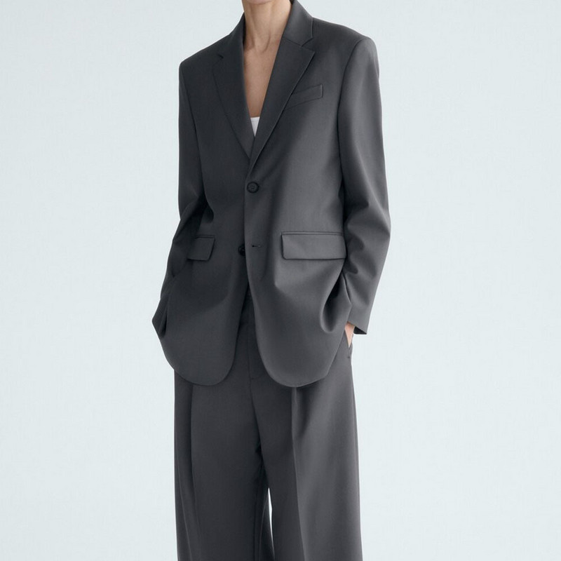 Έγχρωμο γυναικείο κοστούμι σετ Office Lady Blazer Μπουφάν και παντελόνι σετ 2 τεμαχίων Γυναικείο 2022 Άνοιξη Φθινόπωρο ZA Κομψά casual σύνολα