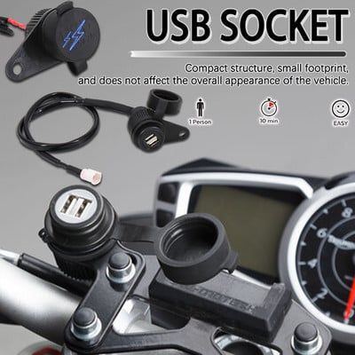 MT09 MT07 Új motorkerékpár kettős USB aljzat gyorstöltő telefon Ipad töltő elektronika Yamaha MT09-hez 2017-2021 MT07 Minden év