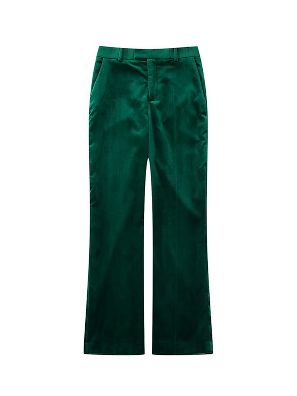 TRAF Novi ženski jesenski komplet hlača od baršunastog sakoa 2023. Modni uredski sako s jednim gumbom Kaput Ženska prevelika gornja odjeća