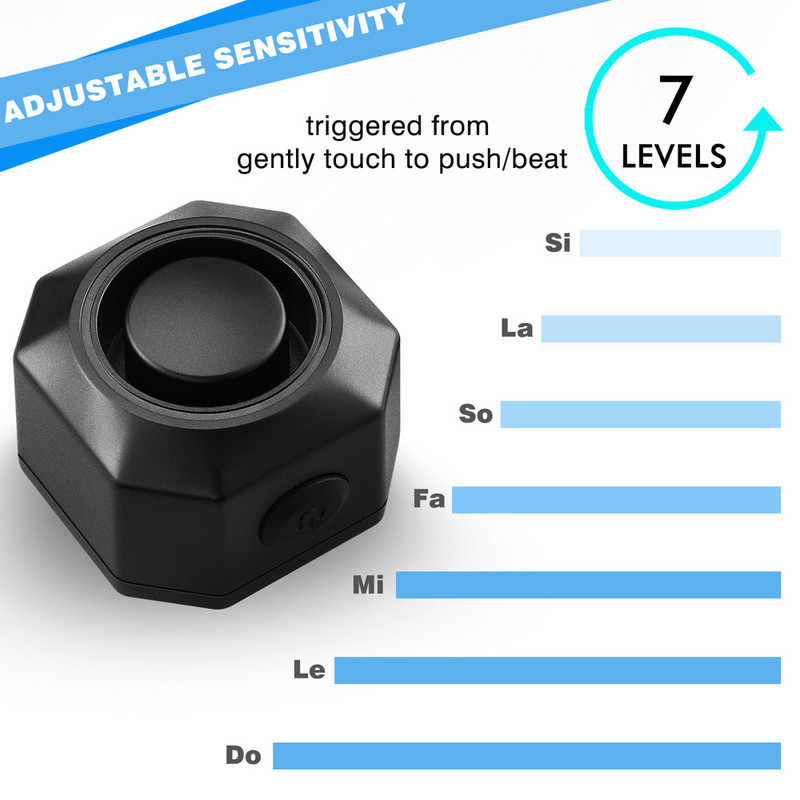 Anchtek Ασύρματο αντικλεπτικό συναγερμό κραδασμών ποδηλάτου Τηλεχειριστήριο USB φόρτισης αδιάβροχο σύστημα ασφαλείας Συναγερμός μοτοσικλέτας ποδηλάτου