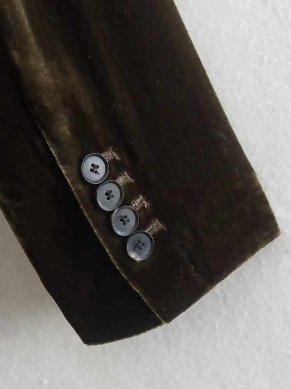 Blazer de toamnă din catifea pentru femei simple, jachete, set de pantaloni, 2022, haine de birou, cu un singur buton, îmbrăcăminte de exterior pentru femei