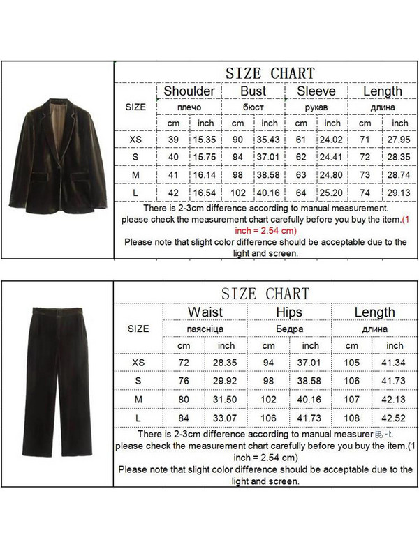 Blazer de toamnă din catifea pentru femei simple, jachete, set de pantaloni, 2022, haine de birou, cu un singur buton, îmbrăcăminte de exterior pentru femei