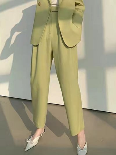 Novo modno elegantno odijelo s hlačama za poslovne žene Uredski tanak vintage formalni sako odijela s hlačama Ženska ležerna odjeća Dvodijelni set