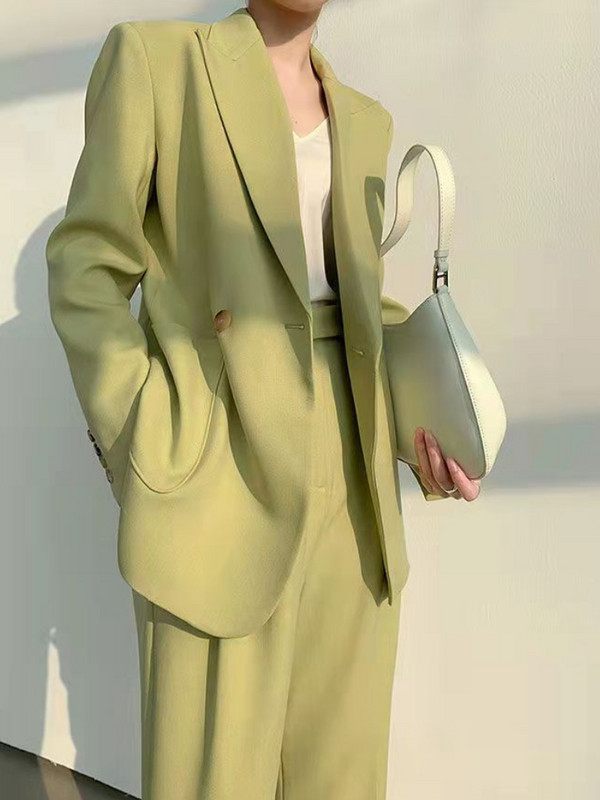 Novo modno elegantno odijelo s hlačama za poslovne žene Uredski tanak vintage formalni sako odijela s hlačama Ženska ležerna odjeća Dvodijelni set