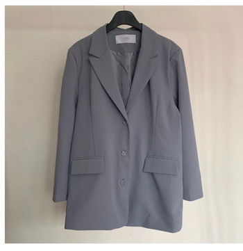 Γυναικεία σετ Blazers Office Lady Simple Retro BF Harajuku Κορεάτικο στυλ Vintage Streetwear Leisure Κλασικές συμπαγείς τσέπες Νέα μοντέρνα