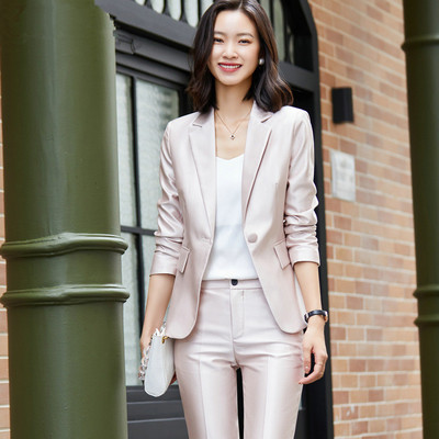 2021 Seturi noi de două piese pentru femei de birou pentru damă, costume formale cu pantaloni pentru femei, toamnă iarnă, set de blazer de afaceri, costume de modă, haine