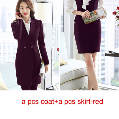 Primăvară toamnă îmbrăcăminte de îmbrăcăminte pentru femei, subțire, birou de afaceri, de înaltă calitate, blazere lungi, vestă, fustă, costum, îmbrăcăminte de lucru, jachetă de vânt