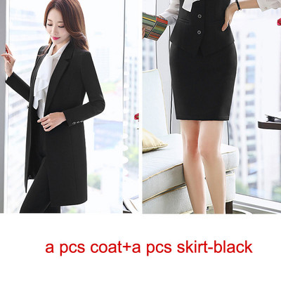 Primăvară toamnă îmbrăcăminte de îmbrăcăminte pentru femei, subțire, birou de afaceri, de înaltă calitate, blazere lungi, vestă, fustă, costum, îmbrăcăminte de lucru, jachetă de vânt