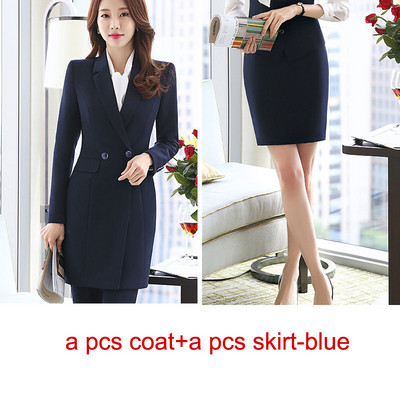 Primăvară toamnă îmbrăcăminte de îmbrăcăminte pentru femei, subțire, birou de afaceri, de înaltă calitate, blazere lungi, vestă, fustă, costum, îmbrăcăminte de lucru, jachetă de vânt