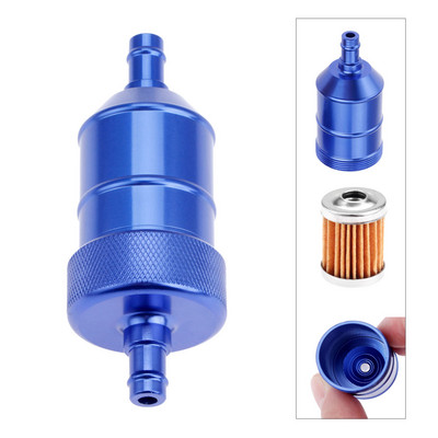 Filtru universal de curățare a filtrului de combustibil pe benzină de 8 mm CNC din aluminiu pentru motocicletă Pit Dirt Bike ATV Quad Filtru de combustibil în linie pentru ulei și gaz