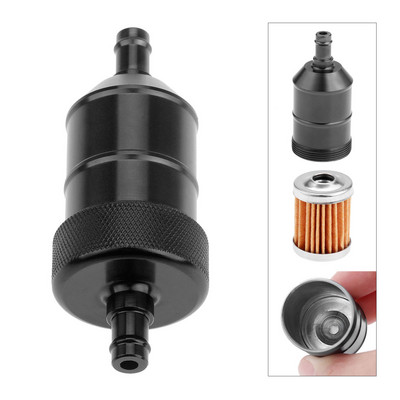 Filtru universal de curățare a filtrului de combustibil pe benzină de 8 mm CNC din aluminiu pentru motocicletă Pit Dirt Bike ATV Quad Filtru de combustibil în linie pentru ulei și gaz