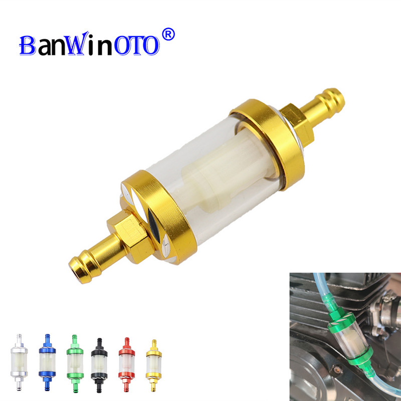 Motocikl Benzin Plin Benzin Ulje Filter goriva Za ATV Dirt Pit Bike Terenska vozila Aluminijska legura CNC Moto Univerzalni 8 mm