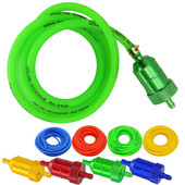 6 mm universaalsed anodeeritud sulamist õlifiltrid 1M 2M 3 meetrit kütusevoolik 1/4" MOOTORRATA MOOTORRATA ROLLER QUAD PIT BIKE CNC