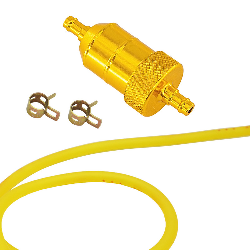 6 mm universaalsed anodeeritud sulamist õlifiltrid 1M 2M 3 meetrit kütusevoolik 1/4" MOOTORRATA MOOTORRATA ROLLER QUAD PIT BIKE CNC