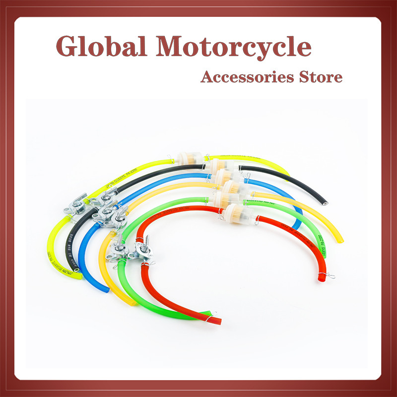 6 mm mootorratta gaasi kütusefilter bensiini toru voolik + 4 klambrit mototõukeratta mustusratas + õli lüliti