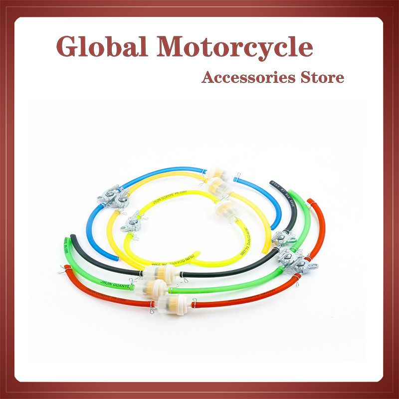 6 mm mootorratta gaasi kütusefilter bensiini toru voolik + 4 klambrit mototõukeratta mustusratas + õli lüliti