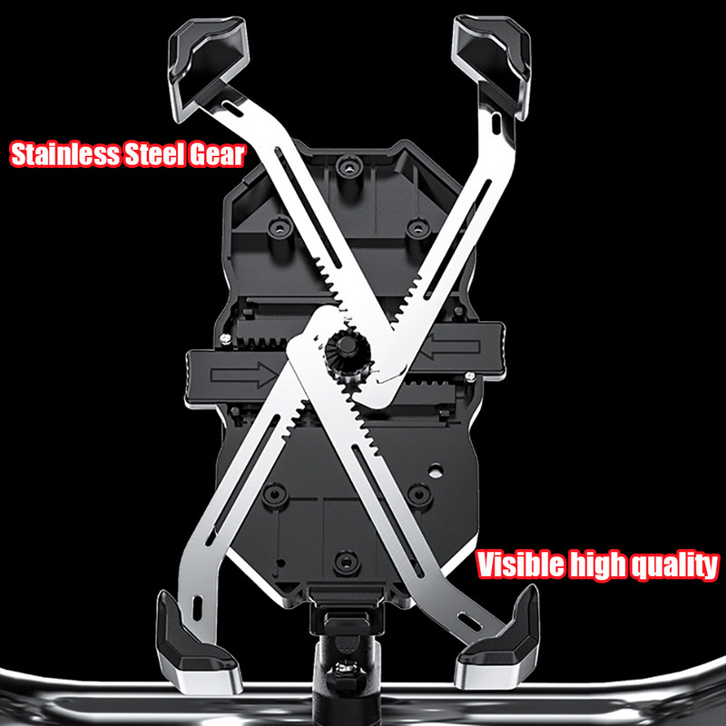 HKGK mobiiltelefoni hoidik Mootorratta juhtmevaba laadimine QC3.0 USB Qi laadijaga GPS-navigatsioonikinnitusklamber Qi juhtmevaba laadija